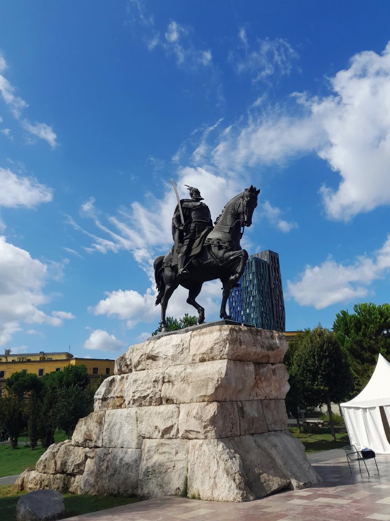 Skanderbeg Statue - Tirana, Albania