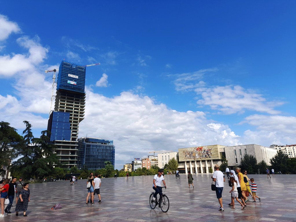 Skanderbeg Square and the National Historical Museum - Tirana, Albania