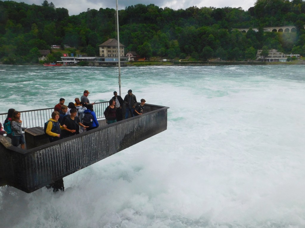 Observation deck at Rhine Falls - Switzerland